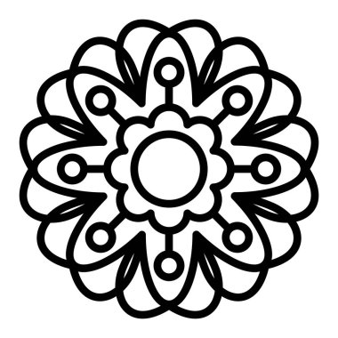 Çiçek mandala vektör çizimi 