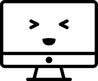 Gülümse yüz avatar emoticon vektör illüstrasyonu