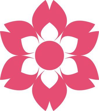 Çiçek süslemesinin vektör illüstrasyonu, çiçek bitkisi sanatı