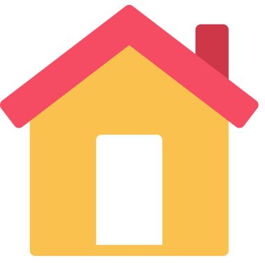 bina simgesi beyaz arkaplanda izole edildi, vektör illüstrasyonu