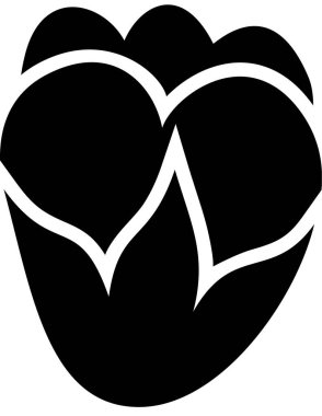 Çiçek tomurcuğunun basit vektör çizimi