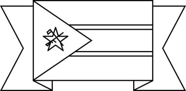 Mozambik düz simgesi bayrağı, vektör illüstrasyonu  