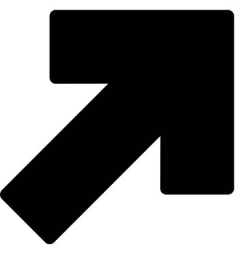 Beyaz arkaplanda izole edilmiş ok yönü, vektör illüstrasyonu