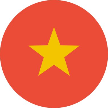 Vietnam vektör illüstrasyonunun bayrağı