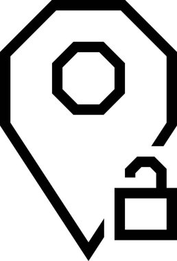 konum belirleyici simgesi, navigasyon konsepti, vektör illüstrasyonu