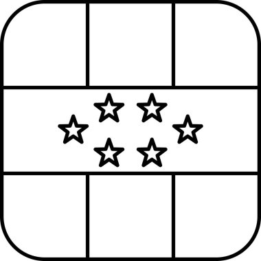 Hollanda Antilleri bayrağı düz simgesi, vektör illüstrasyonu  