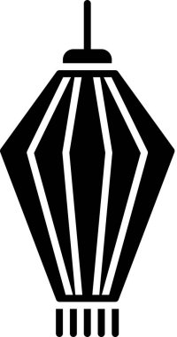 Ayışığı şenlik feneri simgesi, minimalist vektör çizimi