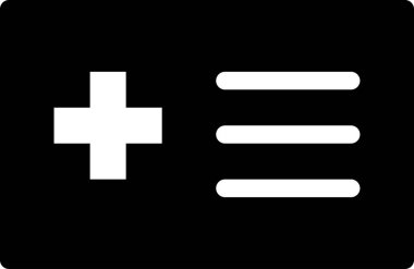 sigorta kartı simgesi beyaz arkaplanda izole edildi, vektör illüstrasyonu