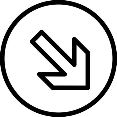 Beyaz arkaplanda izole edilmiş ok yönü, vektör illüstrasyonu