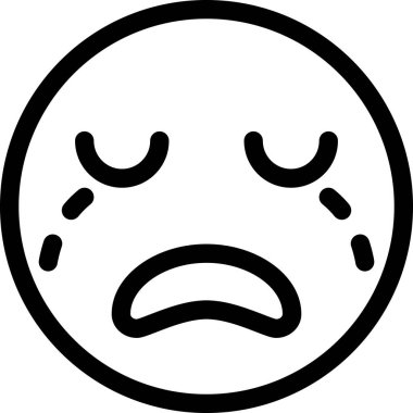 Maskot duygularının modern grafik çizimi sıkılmış simge