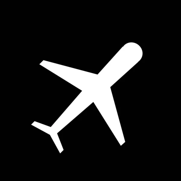 Płaska Ikona Samolotu Wektor Ilustracja — Wektor stockowy