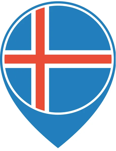 Vlag Van Ijsland Achtergrond Concept Wereldvlag — Stockvector