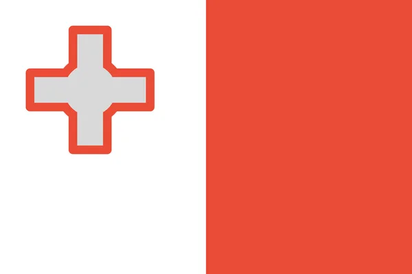 Флаг Мальты Концепция Мирового Флага — стоковый вектор