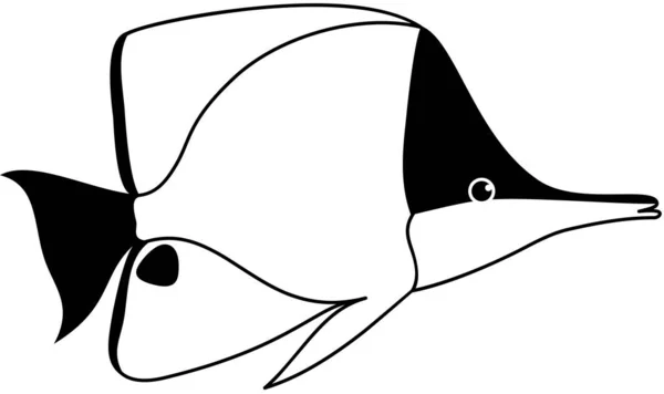 Peixes Isolados Sobre Fundo Branco Ilustração Vetorial — Vetor de Stock