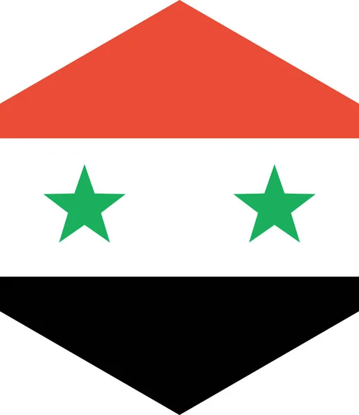 Syrië Arabische Republiek Syrië Vlag Geïsoleerd Witte Achtergrond Vector Illustratie — Stockvector