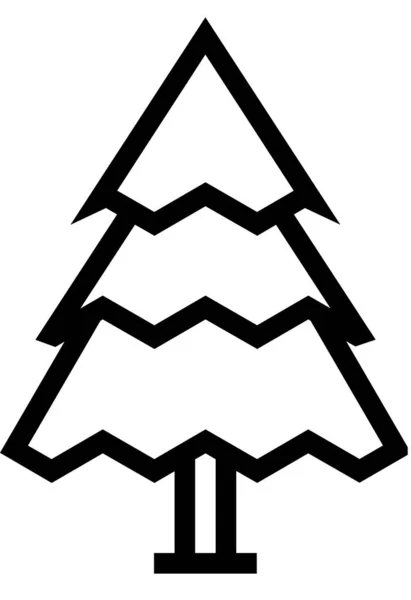Vánoční Stromek Zimní Vektorová Ilustrace — Stockový vektor