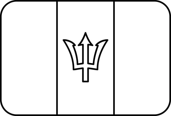 Flaga Barbadosu Ilustracja Wektora — Wektor stockowy