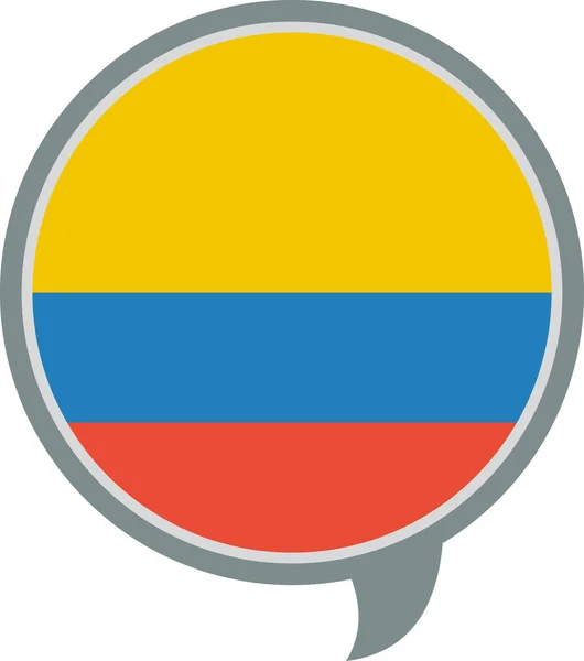 Colombia Flagga Vektor Illustration — Stock vektor