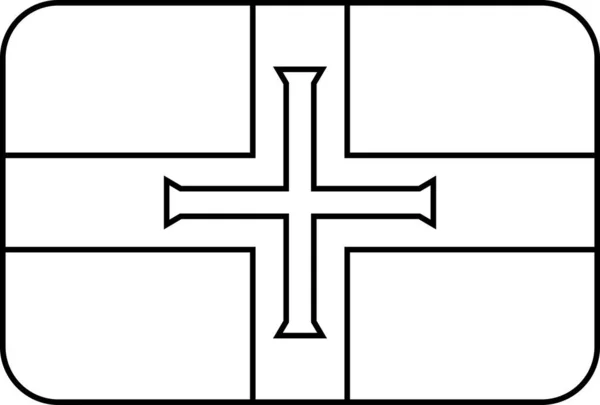 Flagge Von Guernsey Flaches Symbol Vektorillustration — Stockvektor