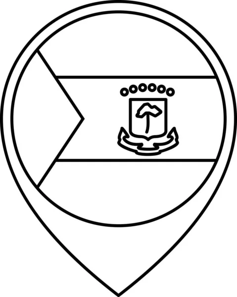 Drapeau Guinée Équatoriale Icône Plate Illustration Vectorielle — Image vectorielle