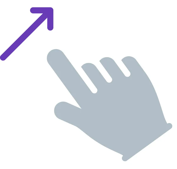 Hand Nach Oben Wischen Fingervektorillustration Berühren — Stockvektor