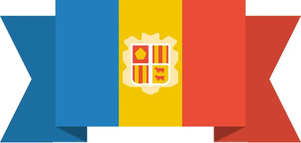 Flag Andorra World Flag Concept Background — Stock Vector