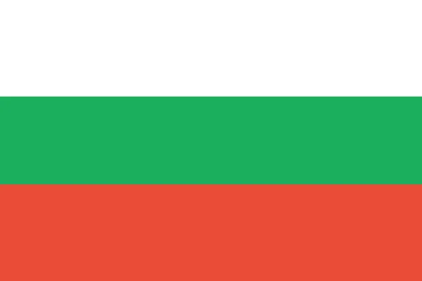 Bandera Bulgaria Icono Plano Vector Ilustración — Archivo Imágenes Vectoriales