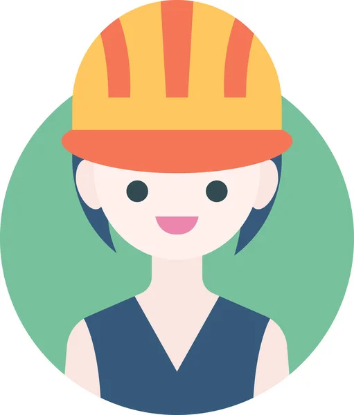 Woman Face Girl Avatar Concept People Smile Icon Minimalistic Vector — Stock Vector