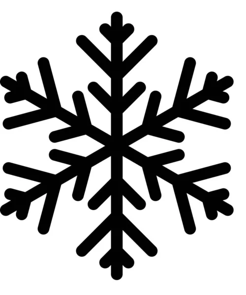 Copy Space Vector Picture Icon White Background Snowflake Icon — Stock Vector