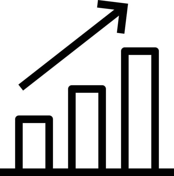 棒グラフのアイコン最小限のベクトル図 — ストックベクタ