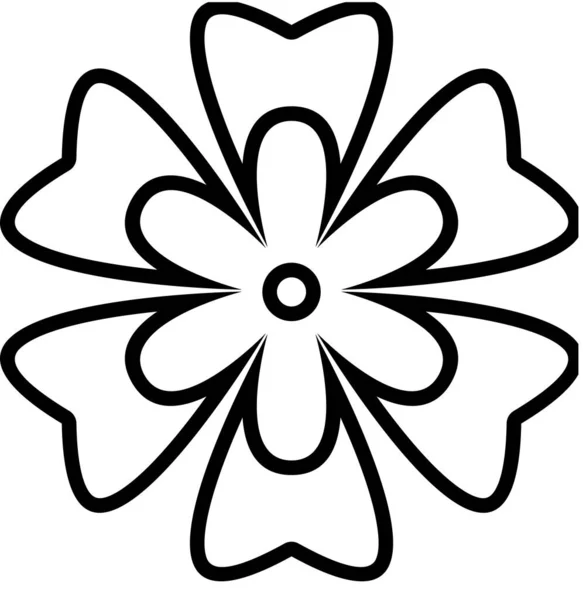 Διανυσματική Απεικόνιση Των Λουλουδιών Στολίδι Λουλούδι Τέχνης Χλωρίδας — Διανυσματικό Αρχείο