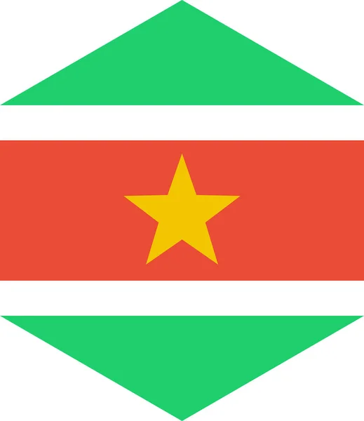 Surinam Izolowany Białym Tle Ilustracja Wektora — Wektor stockowy