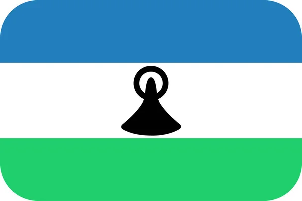 Флаг Лесото Концепция Мирового Флага — стоковый вектор