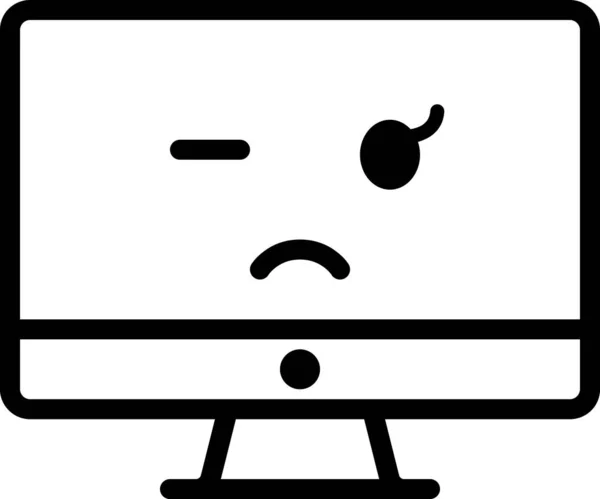 Sad Face Avatar Emoticon Concept Vector Illustration — Stock Vector