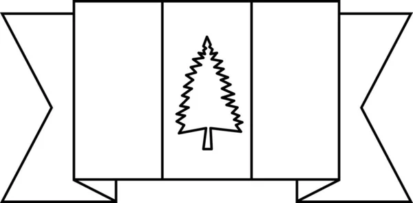 Drapeau Île Norfolk Icône Plate Illustration Vectorielle — Image vectorielle