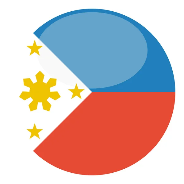 Bandeira Das Filipinas Isolada Fundo Branco Ilustração Vetorial —  Vetores de Stock