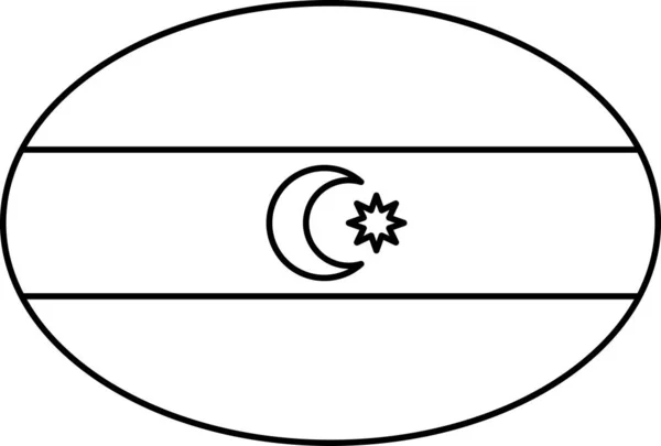 Vlag Van Azerbeidzjaans Nationale Vlag Taal — Stockvector