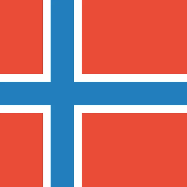 Bandera Svalbard Jan Mayen Islands — Vector de stock