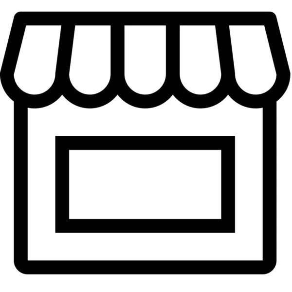 Icono Tienda Ilustración Vectorial Minimalista — Vector de stock