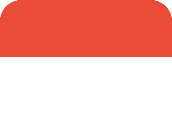 Bandiera Dell Indonesia Icona Piatta Illustrazione Vettoriale — Vettoriale Stock