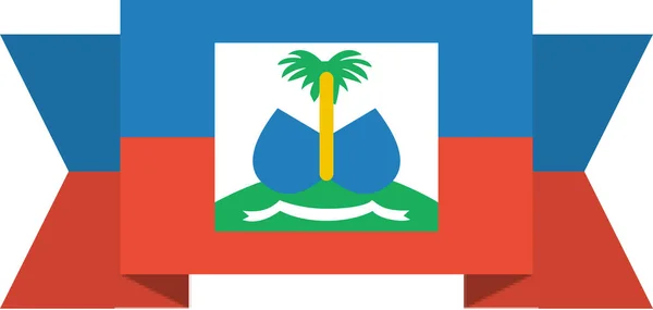 Vlag Van Haïti Achtergrond Concept Wereldvlag — Stockvector