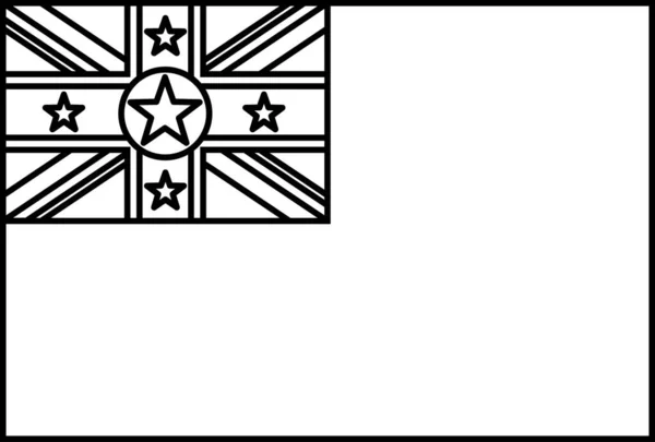 Příznak Ploché Ikony Niue Vektorová Ilustrace — Stockový vektor