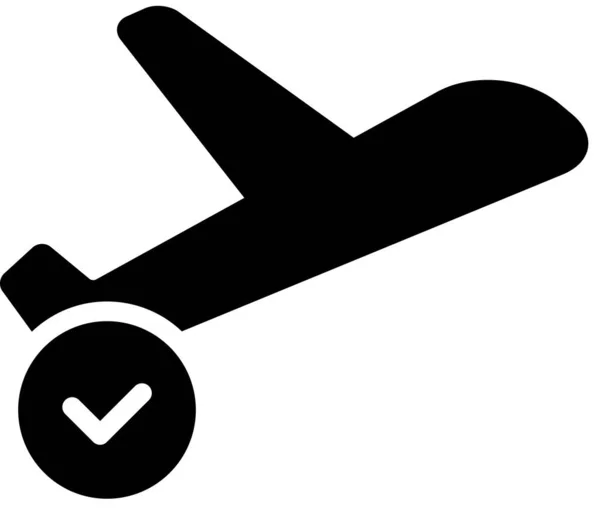 Avión Plano Icono Vector Ilustración — Vector de stock