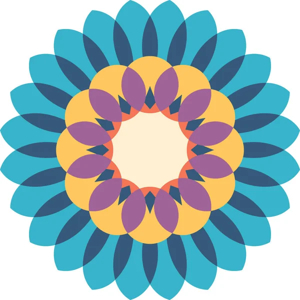 Çiçek mandala vektör çizimi 