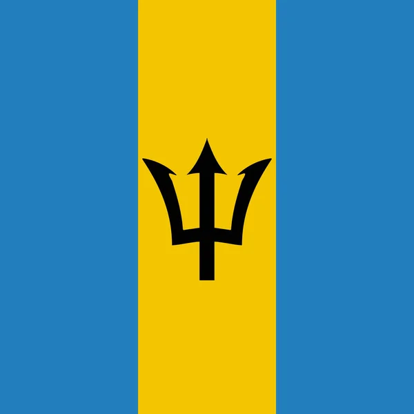 Vlag Van Barbados Achtergrond Concept Wereldvlag — Stockvector