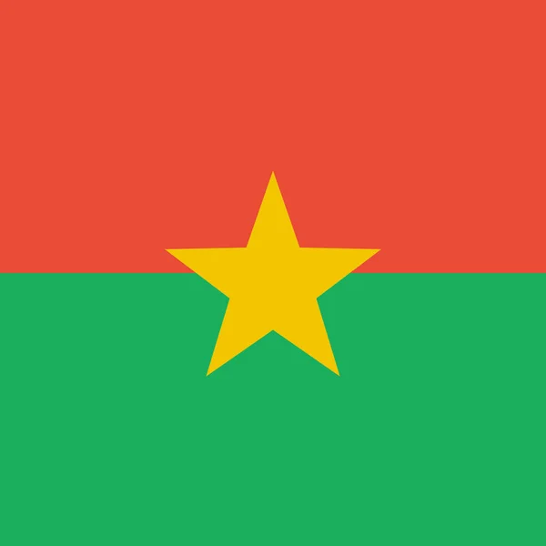 Bandera Burkina Icono Plano Vector Ilustración — Vector de stock