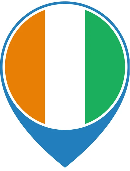 Bandeira Cote Flat Icon Ilustração Vetorial —  Vetores de Stock