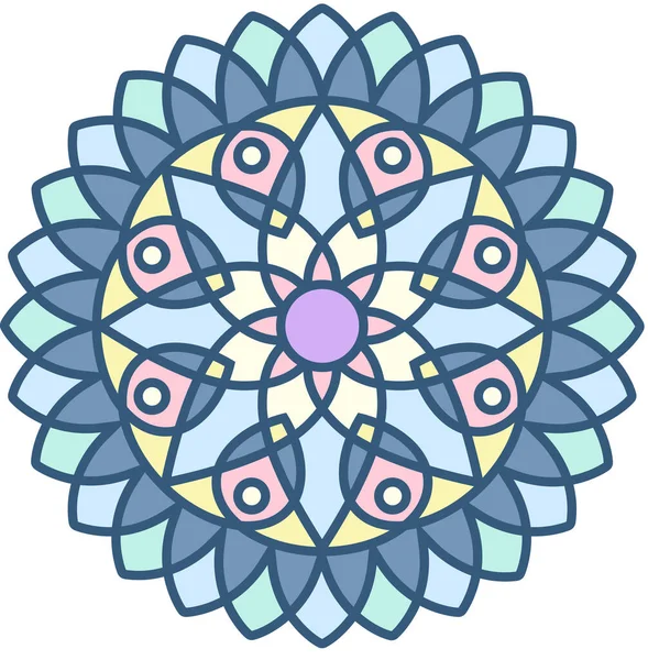 Çiçek mandala vektör çizimi 