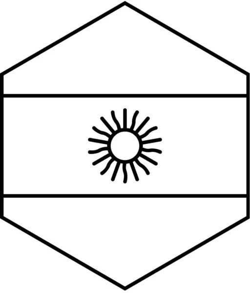 Bandeira Ícone Argentina Ilustração Vetorial — Vetor de Stock