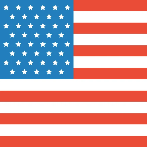 Vlajka Vektorové Ilustrace Spojených Států Amerických — Stockový vektor